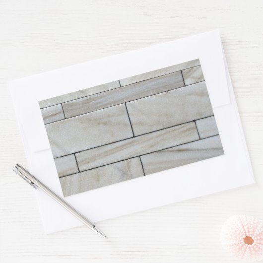 Textur der gestapelten Steinfallplatte Rechteckiger Aufkleber (Umschlag)