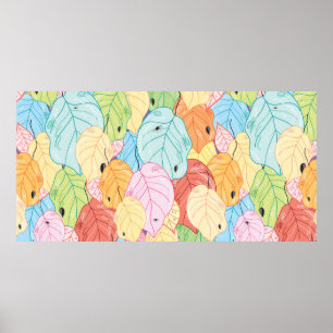 Textur der hellen Blätter Poster