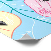 Textur der hellen Blätter Poster (Ecke)