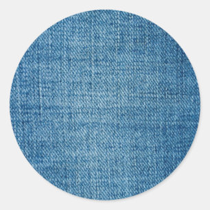 Textur der Jeans Runder Aufkleber