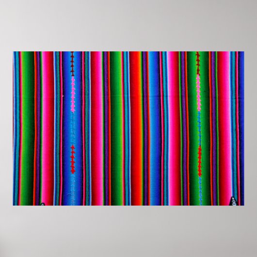 Textur der mexikanischen Stoffe Poster (Vorne)