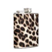 Textur der Pelzhaut aus Leopardenleoparden Flachmann (Rechts)