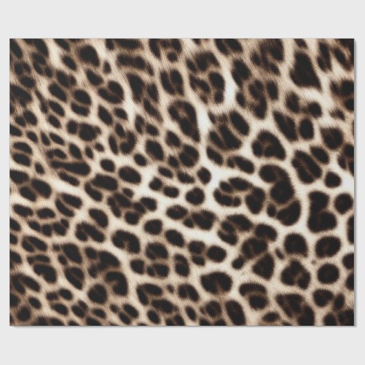 Textur der Pelzhaut aus Leopardenleoparden Geschenkpapier (Flach)
