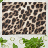 Textur der Pelzhaut aus Leopardenleoparden Geschirrtuch (Gefaltet)