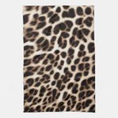 Textur der Pelzhaut aus Leopardenleoparden Geschirrtuch (Vertikal)