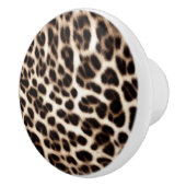 Textur der Pelzhaut aus Leopardenleoparden Keramikknauf (Rechts)