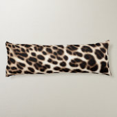 Textur der Pelzhaut aus Leopardenleoparden Seitenschläferkissen (Rückseite)