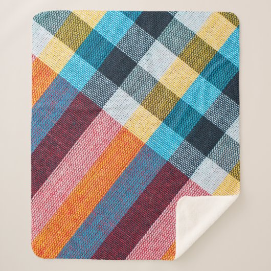 Textur der Stoffe im thailändischen Stil Sherpadecke (Vorderseite)