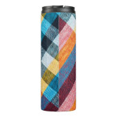 Textur der Stoffe im thailändischen Stil Thermosbecher (Rückseite)