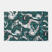 Textur der weißen Flecken, gemischt mit Aquamarin  Fußmatte (Vorderseite)