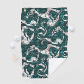 Textur der weißen Flecken, gemischt mit Aquamarin Golfhandtuch (Insitu)