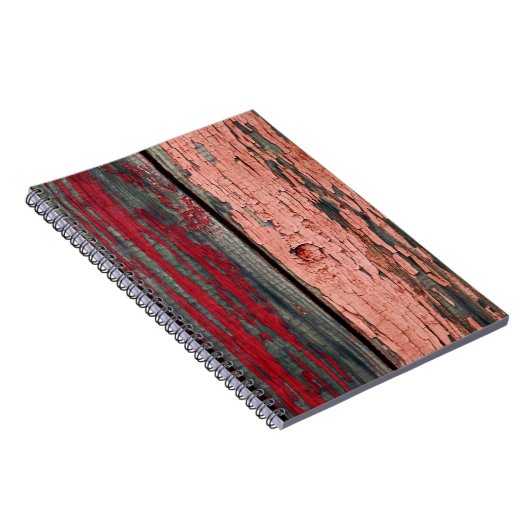 Textur des alten Holzzauns in Rot und Rot Notizblock (Rechte Seite)