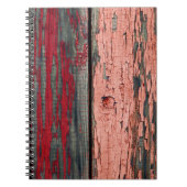 Textur des alten Holzzauns in Rot und Rot Notizblock (Vorderseite)