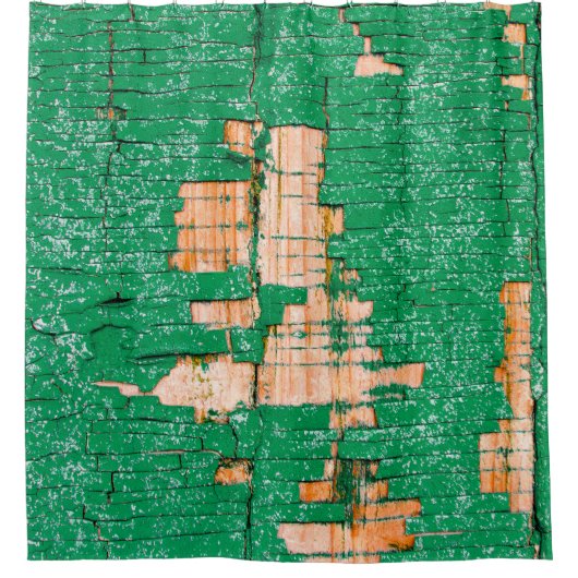 Textur des alten Holzzauns mit schäbiger Farbe. Gr Duschvorhang (Vorderseite)