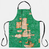 Textur des alten Holzzauns mit schäbiger Farbe. Gr Schürze (Vorderseite)