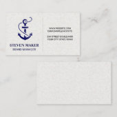 Textur des Ankerzeichens Visitenkarte (Vorne/Hinten)