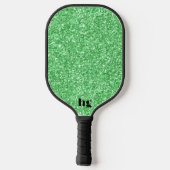 Textur des grünen Glitzer Pickleball Schläger (Rückseite)