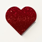 Textur des roten Glitzer Spiralfolien Notizblock (Rückseite)