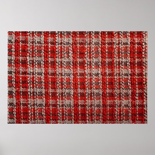 Textur des roten Tartan-Stoffes als Hintergrund nü Poster (Vorne)