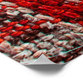 Textur des roten Tartan-Stoffes als Hintergrund nü Poster (Ecke)