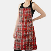 Textur des roten Tartan-Stoffes als Hintergrund Schürze (InSitu)