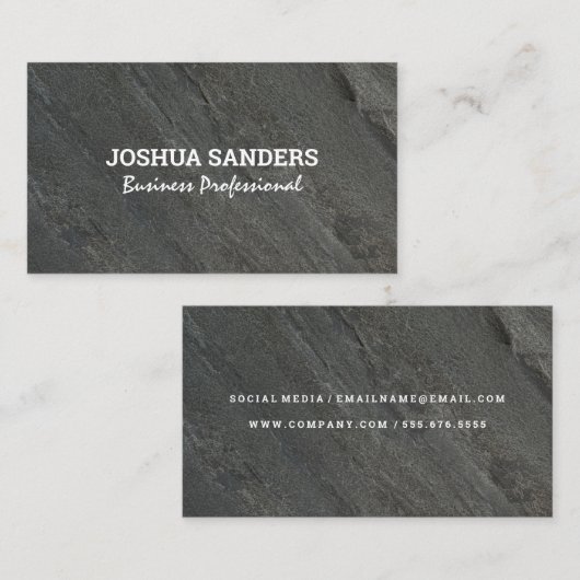 Textur des schiefen Hintergrunds Visitenkarte (Vorne/Hinten)