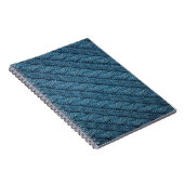 Textur des Strickstoffes, hellblaues Colo Notizblock (Rechte Seite)