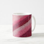 Textur des Strickstoffes mit abstraktem Pat Kaffeetasse (VorderseiteRechts)