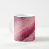 Textur des Strickstoffes mit abstraktem Pat Kaffeetasse (Vorderseite Links)