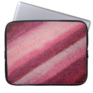 Textur des Strickstoffes mit abstraktem Pat Laptopschutzhülle