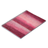 Textur des Strickstoffes mit abstraktem Pat Notizblock (Linke Seite)