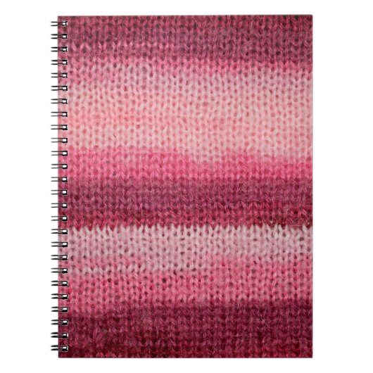 Textur des Strickstoffes mit abstraktem Pat Notizblock (Vorderseite)