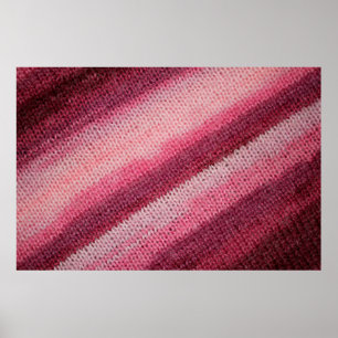 Textur des Strickstoffes mit abstraktem Pat Poster