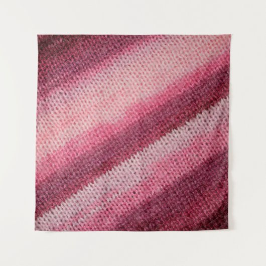 Textur des Strickstoffes mit abstraktem Pat Wandteppich (Vorderseite)