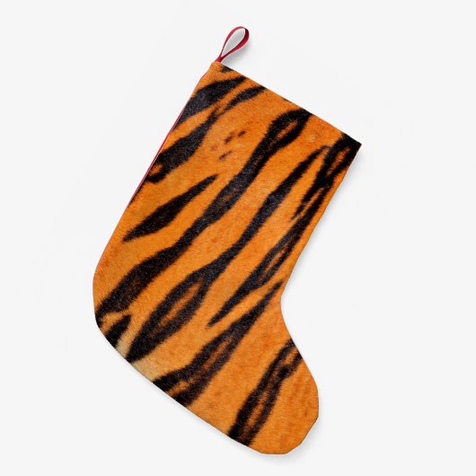 Textur des Tigers Kleiner Weihnachtsstrumpf (Vorderansicht (hängend))