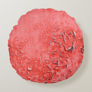 Textur des Vintagen Rostbemalten Eisendrückens Rundes Kissen