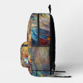 Textur dick Paint Abstrakt Bedruckter Rucksack (Rechts)