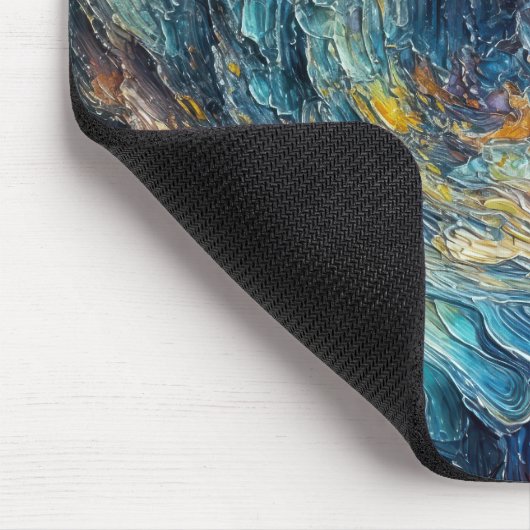 Textur dick Paint Abstrakt Mousepad (Ecke)