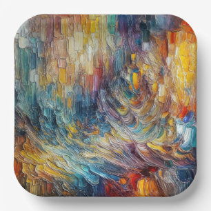 Textur dick Paint Abstrakt Pappteller