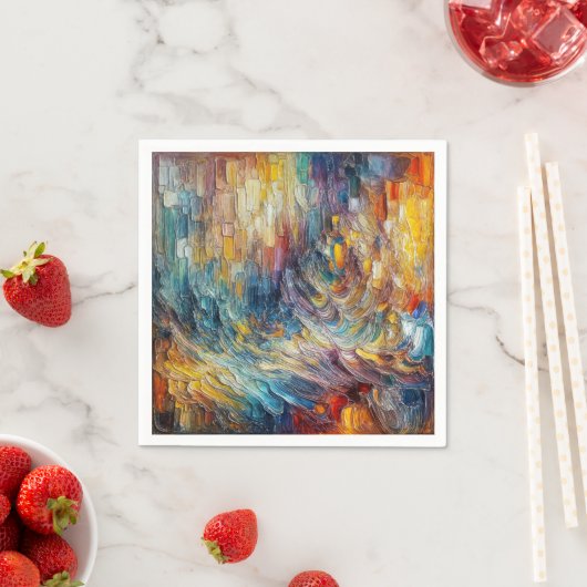 Textur dick Paint Abstrakt Serviette (Beispiel)