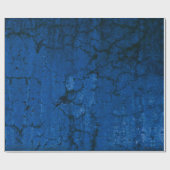 Textur Dunkelblau Rustikale Vintage Grunge Geschenkpapier (Flach)