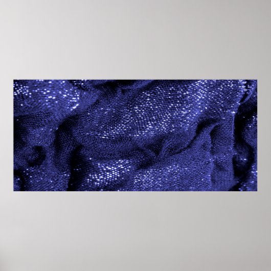 Textur. Dunkelblauer Stoff. Dekorativer Hintergrun Poster (Vorne)