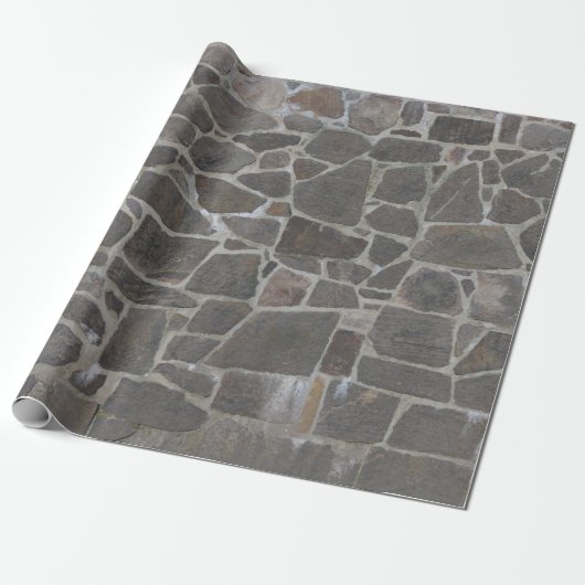 Textur einer grauen Steinmauer Geschenkpapier (Ungerollt)