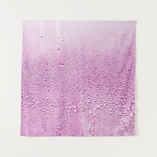 Textur eines Regenfalles auf einem Glas Nasstransp Wandteppich (Vorderseite)