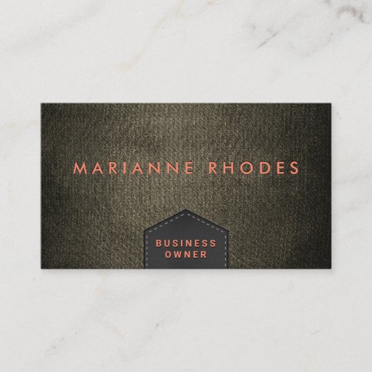 Textur | Embossed Letting Visitenkarte (Vorderseite)