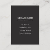 Textur grau mit Bierglas Visitenkarte (Rückseite)