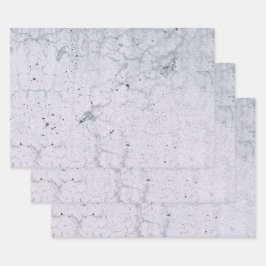 Textur Grau Monochrome Vintage rustikale Decoupage Geschenkpapier Set