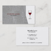 Textur, grau/Weinglas Visitenkarte (Vorne/Hinten)