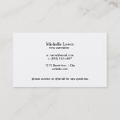 Textur, grau/Weinglas Visitenkarte (Rückseite)