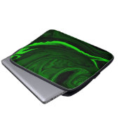 Textur grüne Malachitsteinsammlungen Laptopschutzhülle (Vorne Knopf)